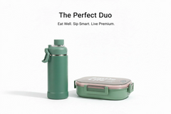 Vacuum Insulated Stainless Steel Lunch Box & Water Bottle Flask Set — Premium Leak-Proof Food Container & 900ml Thermal Bottle Duo