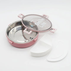 Smile Life Circular Lunch Box – Leak-Proof, Eco-Friendly