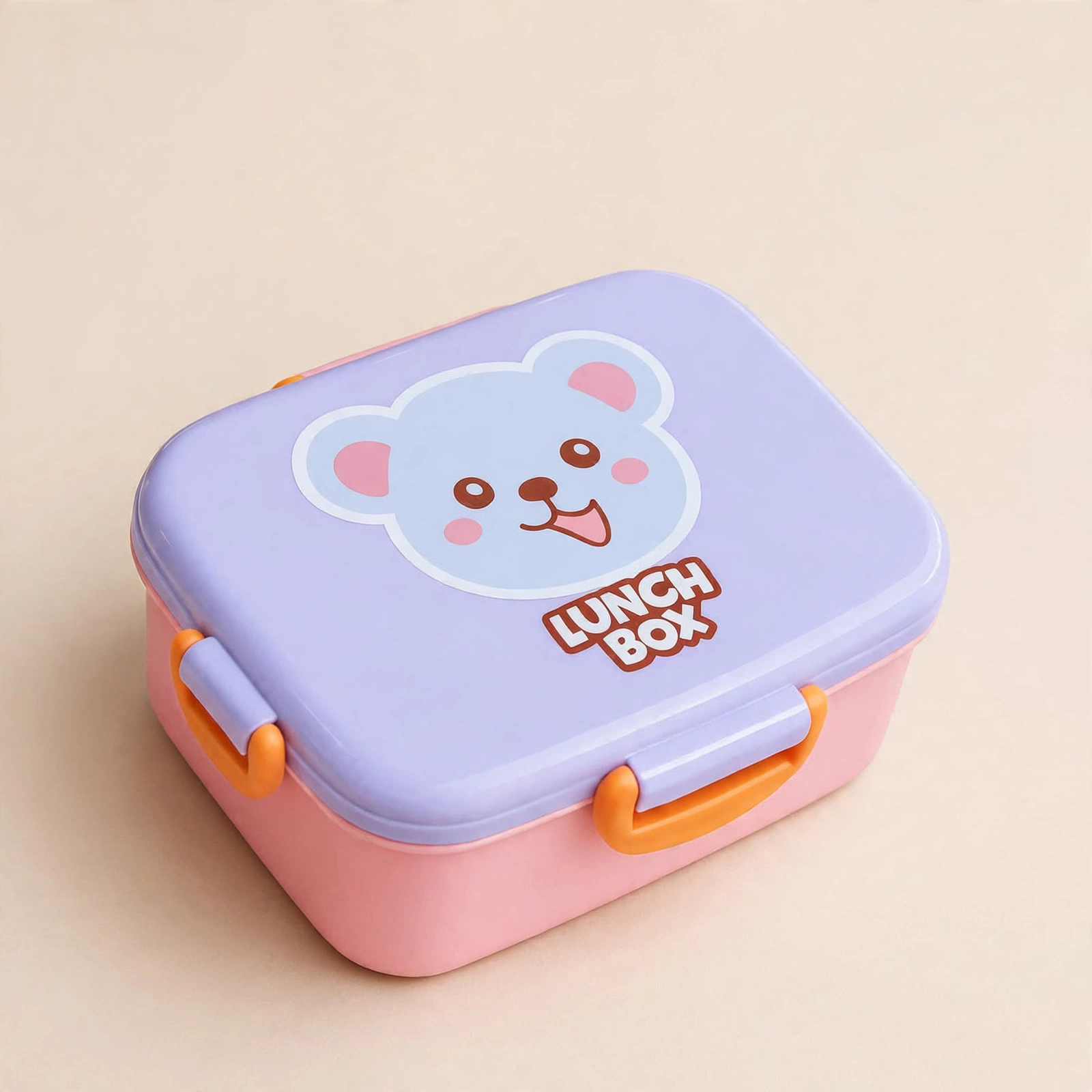 Plastic Cartoon Animal Lunch Box with Tableware & Thermos Funtainer Insulated Water Bottle Set – Panda, Koala & Monkey Kids School Lunch and Hydration Combo
