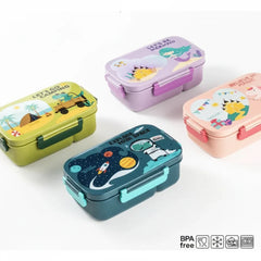 Cross Border Viassin Sealed Single Layer 3 Grid Lunch Box