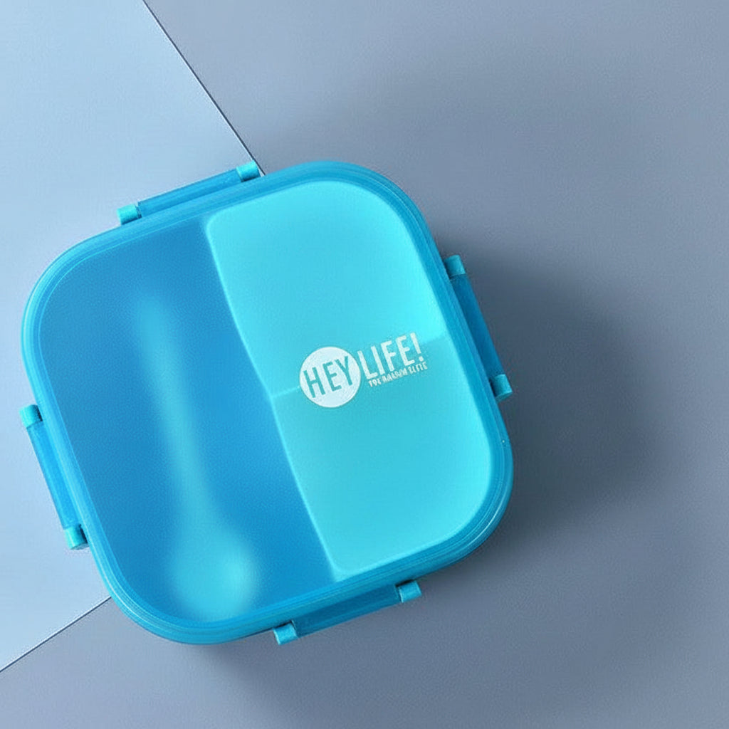 Sealed Three-Compartment Lunch Box  – Square Student Lunch Box