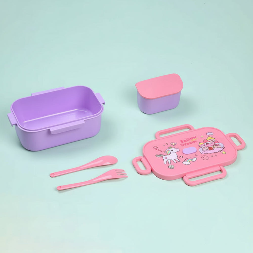 Cartoon  Dinosaur Astronaut Plastic Lunch Box Single Layer