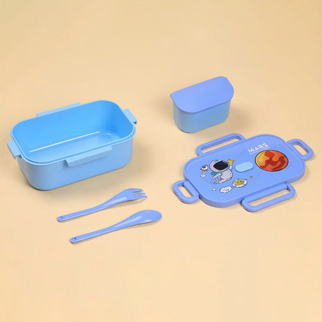 Cartoon  Dinosaur Astronaut Plastic Lunch Box Single Layer