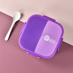 Sealed Three-Compartment Lunch Box  – Square Student Lunch Box