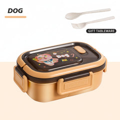 Microwave-Safe Compartment Lunch Box - Portable Rectangular Meal Prep Container