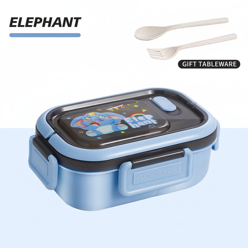 Microwave-Safe Compartment Lunch Box - Portable Rectangular Meal Prep Container