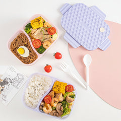 Jelly Color Student Lunch Box - Microwave-Safe Compartment Container