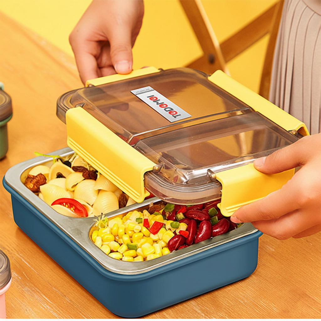 Stainless Steel two Compartment Leak Proof Lunch Box