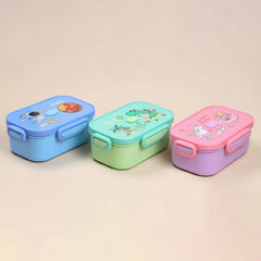 Cartoon  Dinosaur Astronaut Plastic Lunch Box Single Layer