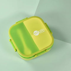 Sealed Three-Compartment Lunch Box  – Square Student Lunch Box