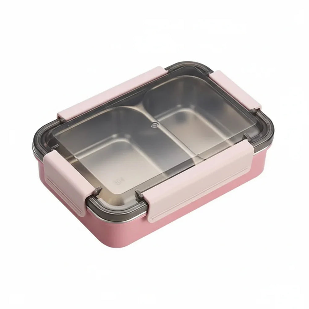 Stainless Steel Compartment Lunch Box & Aqua Sport Pro Leak-Proof Water Bottle Set – Portable Student Meal & Hydration Combo