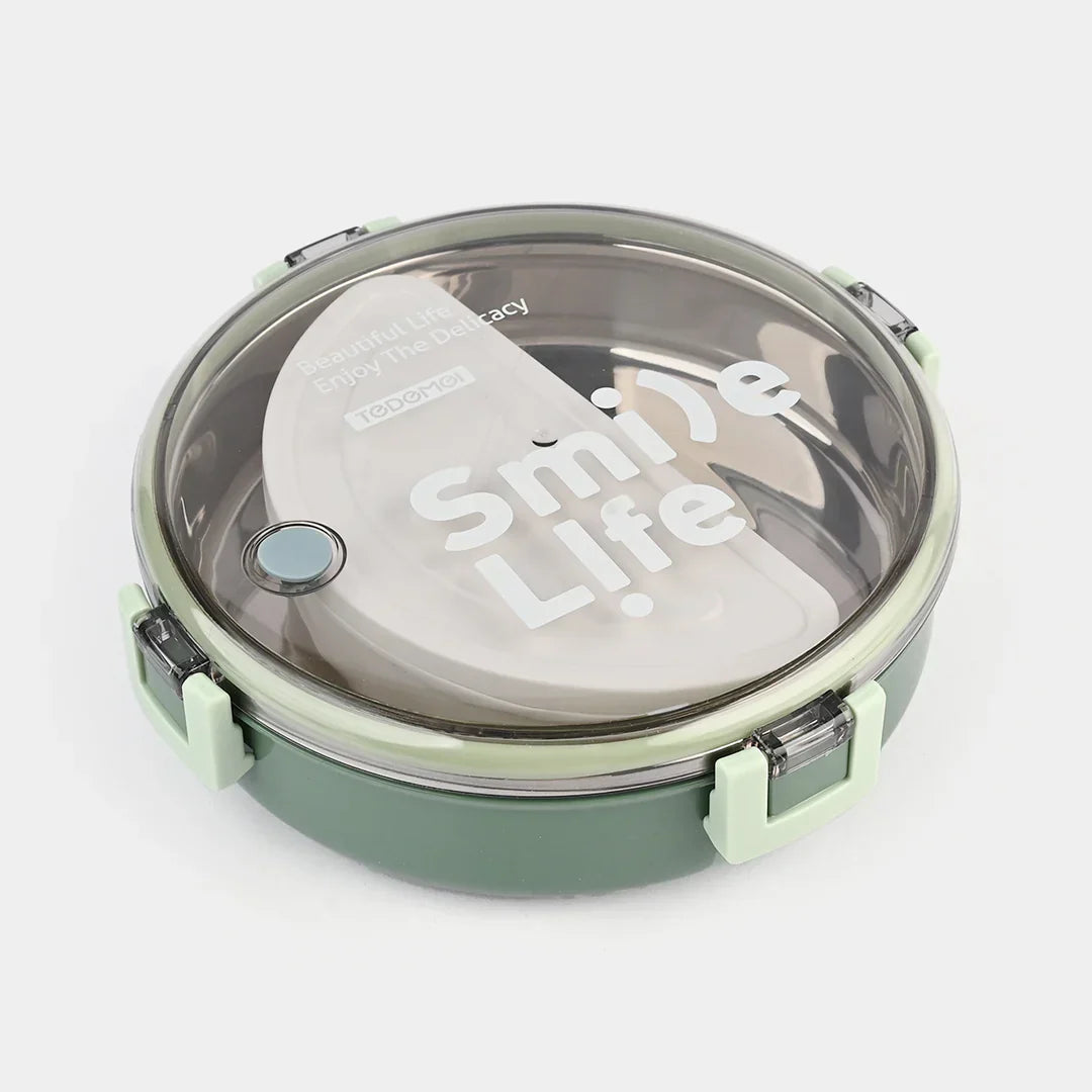 Smile Life Circular Lunch Box – Leak-Proof, Eco-Friendly